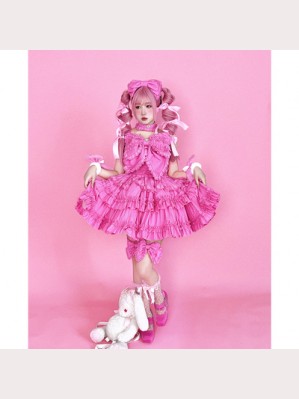 Rose Pink Lolita Top + Skirt Set By Diamond Honey (DH333)